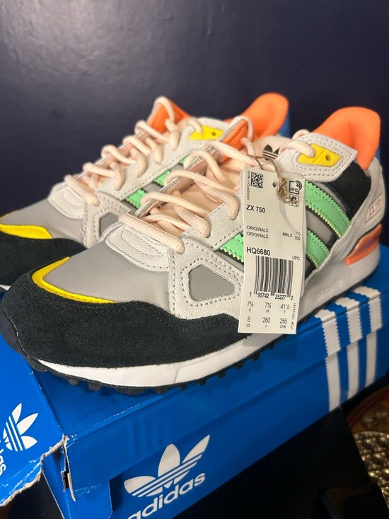adidas Other - adidas ZX 750 Sneakers in Black, Gray, Green & Orange